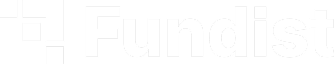 Fundist logo with stylized square icon and bold white text on black background.